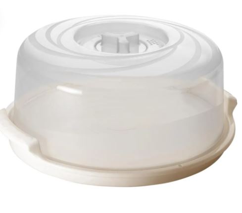 Крышка для СВЧ Sugar&Spice с паровыпускным клапаном d250 с поддоном серый прозрачный